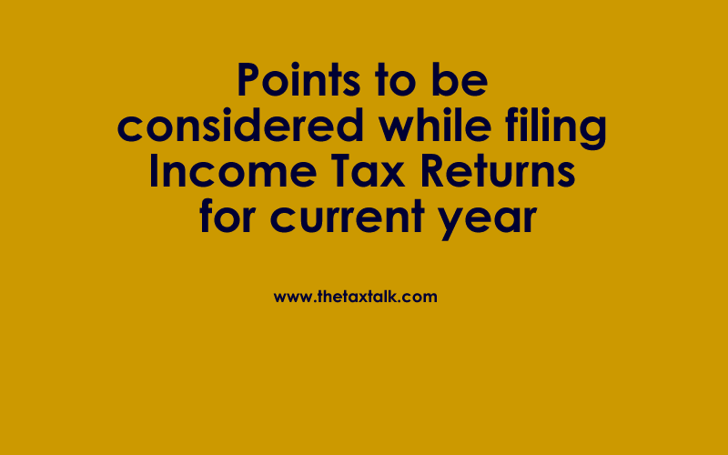 filing Income Tax Returns