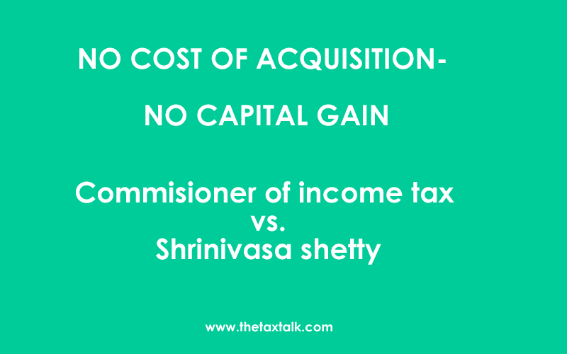 shrinivasa shetty vs commisioner of income tax