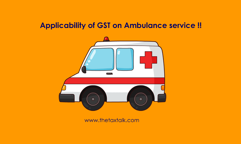 GST on Ambulance service
