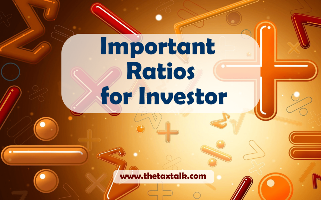 Important Ratios for Investor