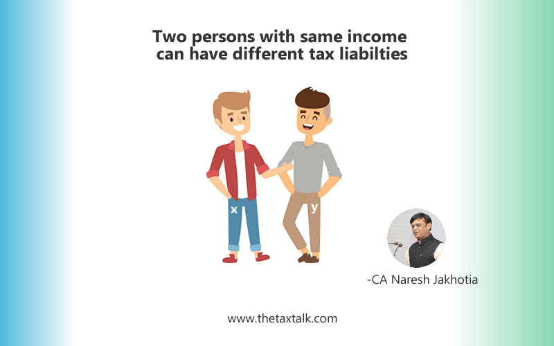 Two persons with same income