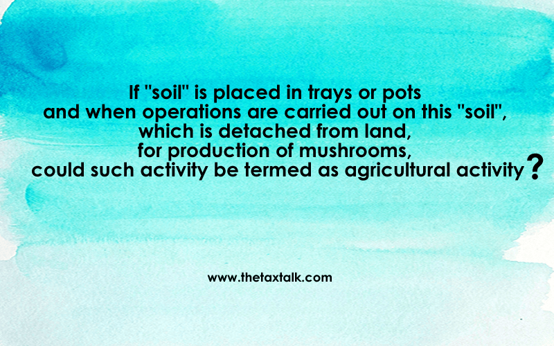 If "soil" is placed in trays or pots