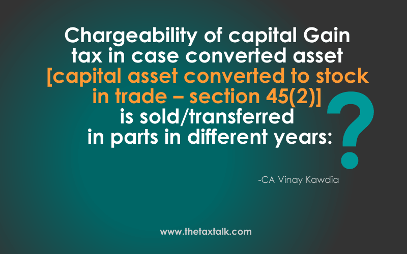 Chargeability of capital Gain tax