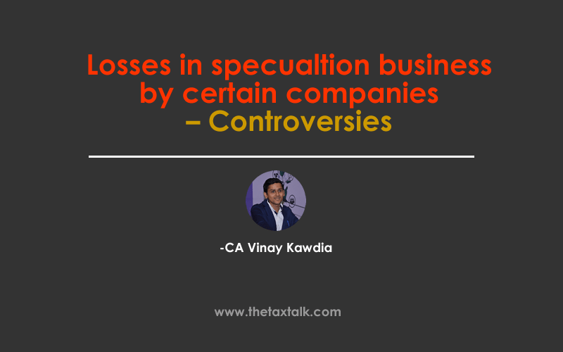 Losses in speculation business
