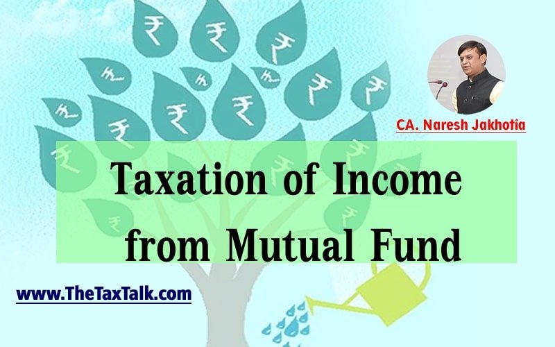Taxation of from Mutual Fund