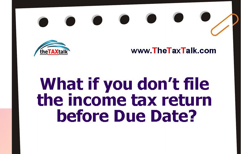 What if you don’t file the income tax return before Due Date?
