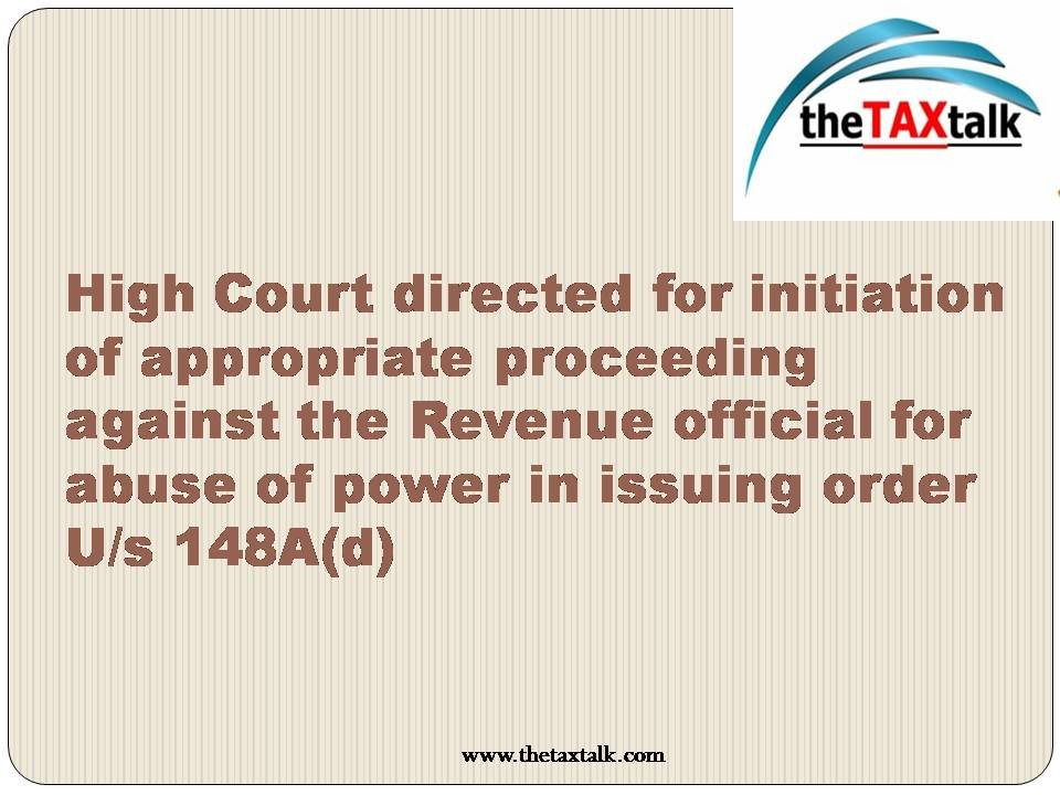 High Court directed for initiation of appropriate proceeding against the