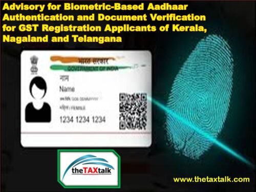 Advisory for Biometric-Based Aadhaar Authentication and
