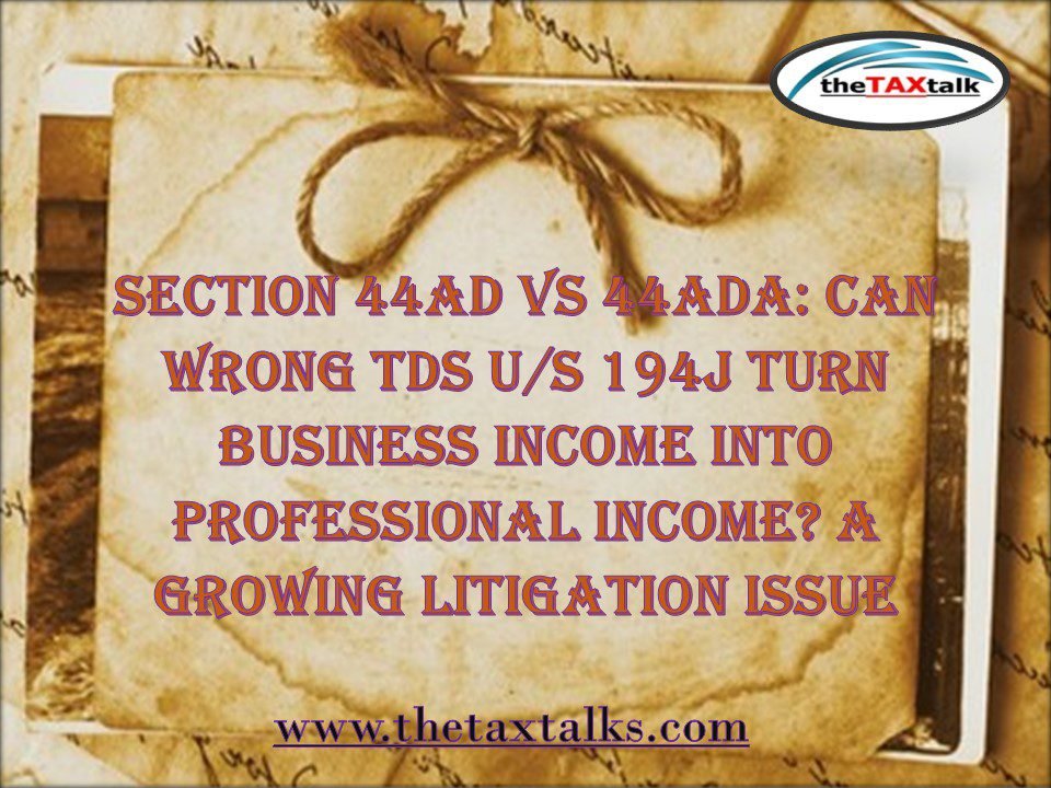 Peut-être un mauvais TDS u/s 194J Turn Bus Peut-être un mauvais TDS u/s 194J Turn Bus